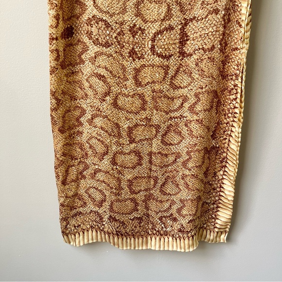Vintage Ralph Lauren 100% Silk Scarf Animal Print Japan Preppy Classic 90s Camel - Picture 11 of 12